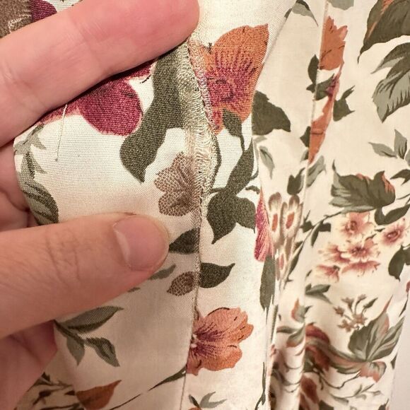 Vtg 90s Rabbit Jr Trumpet Midi Dress Floral Romantic Coquette Wedding Party Date - Picture 10 of 11